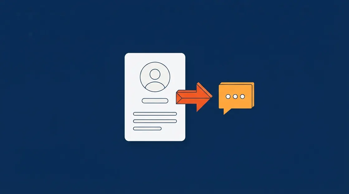 Illustration for Moving LinkedIn leads to WhatsApp